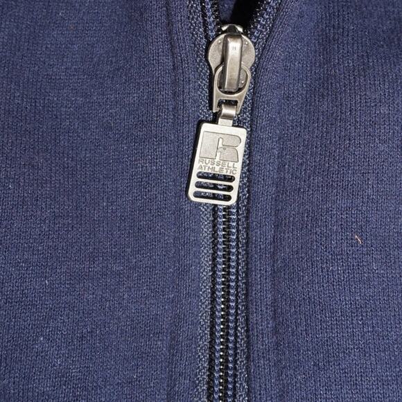 Vintage Russell Athletic USA Navy Zip Fleece Vest Size - Picture 9 of 12